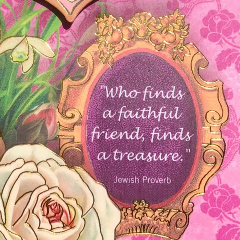 Punch Studio Embellished Mini Pocket Notepad ~ Friendship Quote (66345)